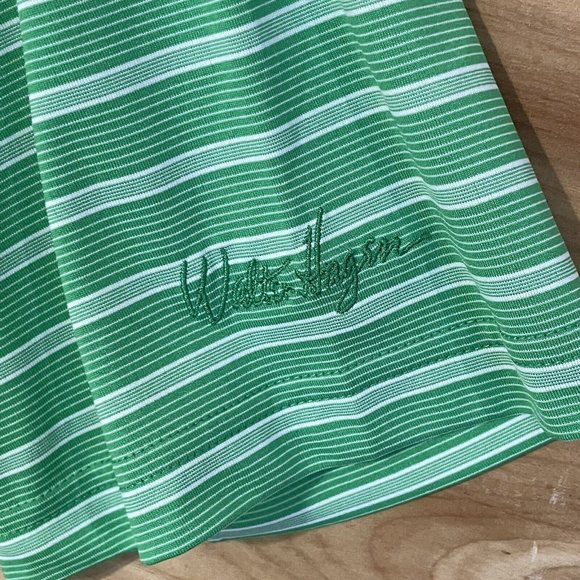 Walter Hagen Polo Shirt Short Sleeve Mens Size XL Green Striped Golf Logo - Picture 2 of 7